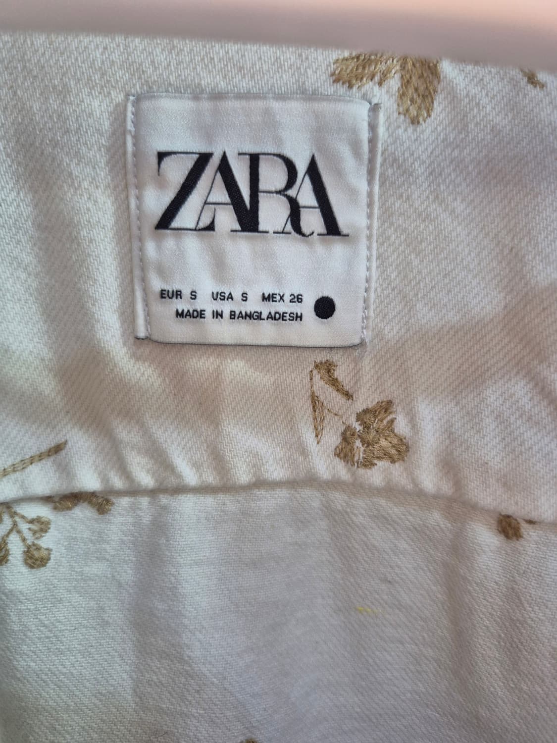 자라  자수  면데님 자켓  66 세탁완료 상품이미지10