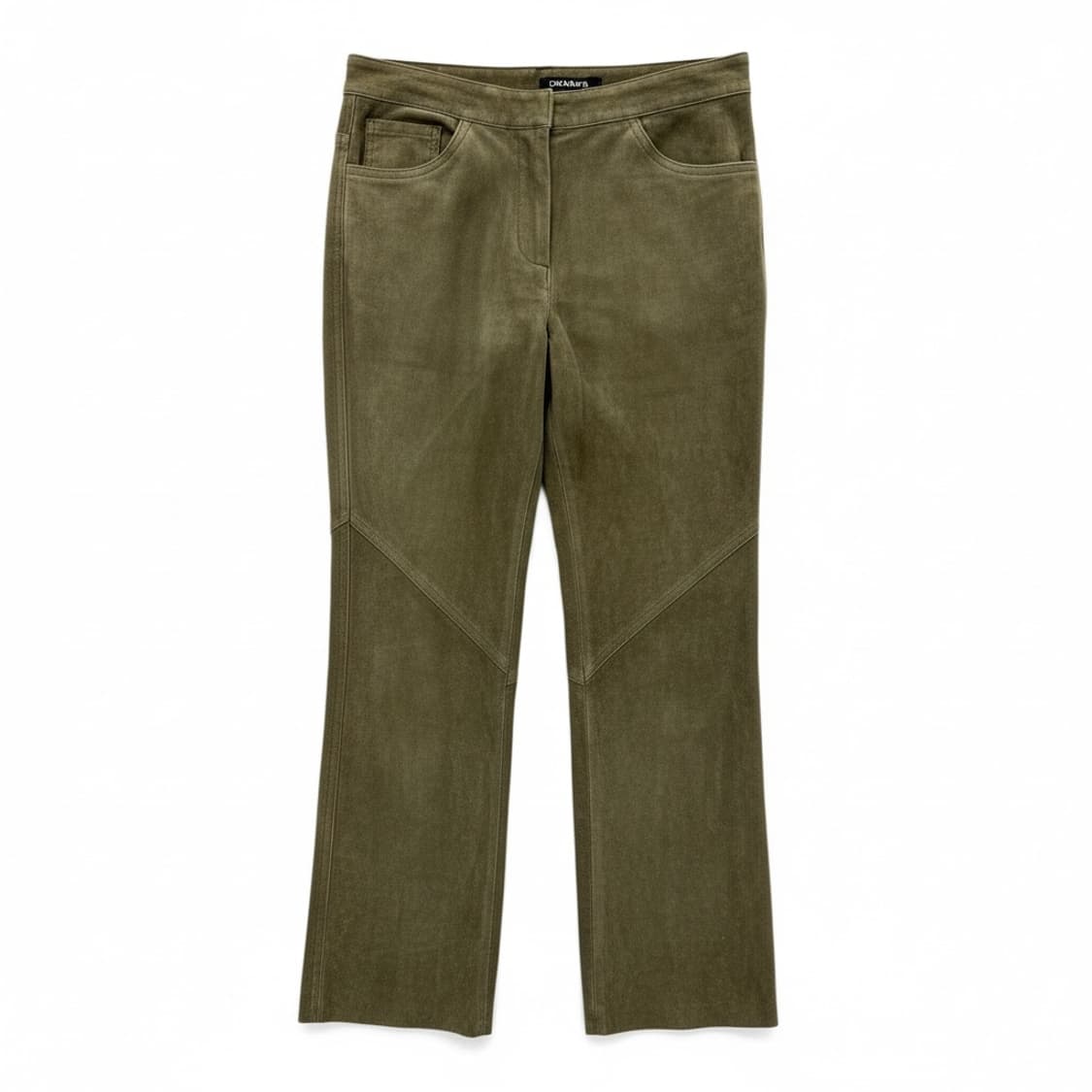 DKNY 카키 리얼레더 스웨이드 바지 사이즈 4 상품이미지1