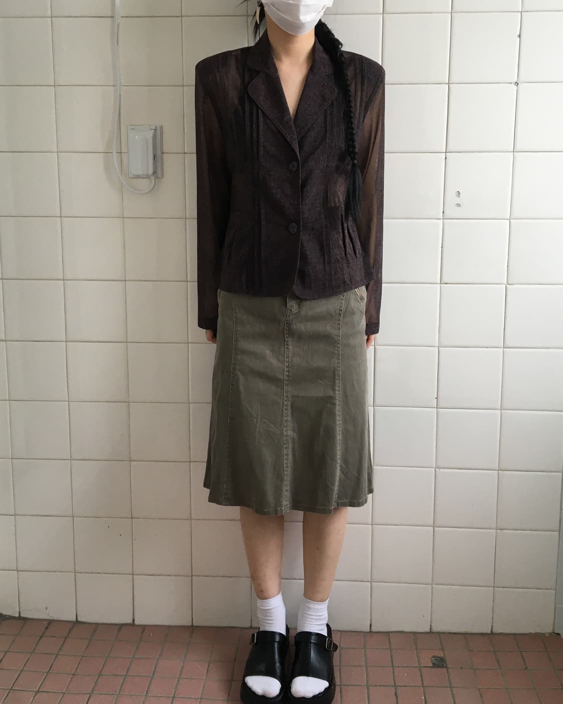 Line detail see through jacket 상품이미지5