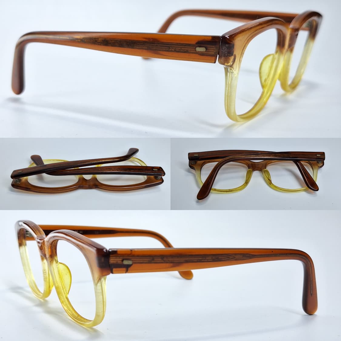 80s 일본 빈티지 No.20 52-20 안경테 고밀도 아세테이트 클래식 상품이미지3