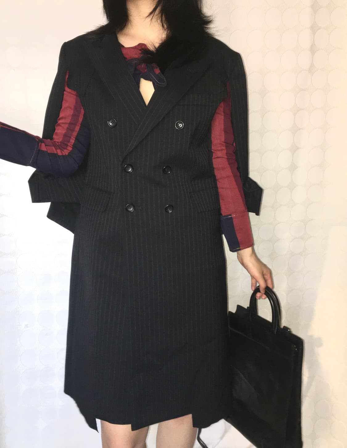 comme des garçons 스트라이프 자켓 케이프 상품이미지1