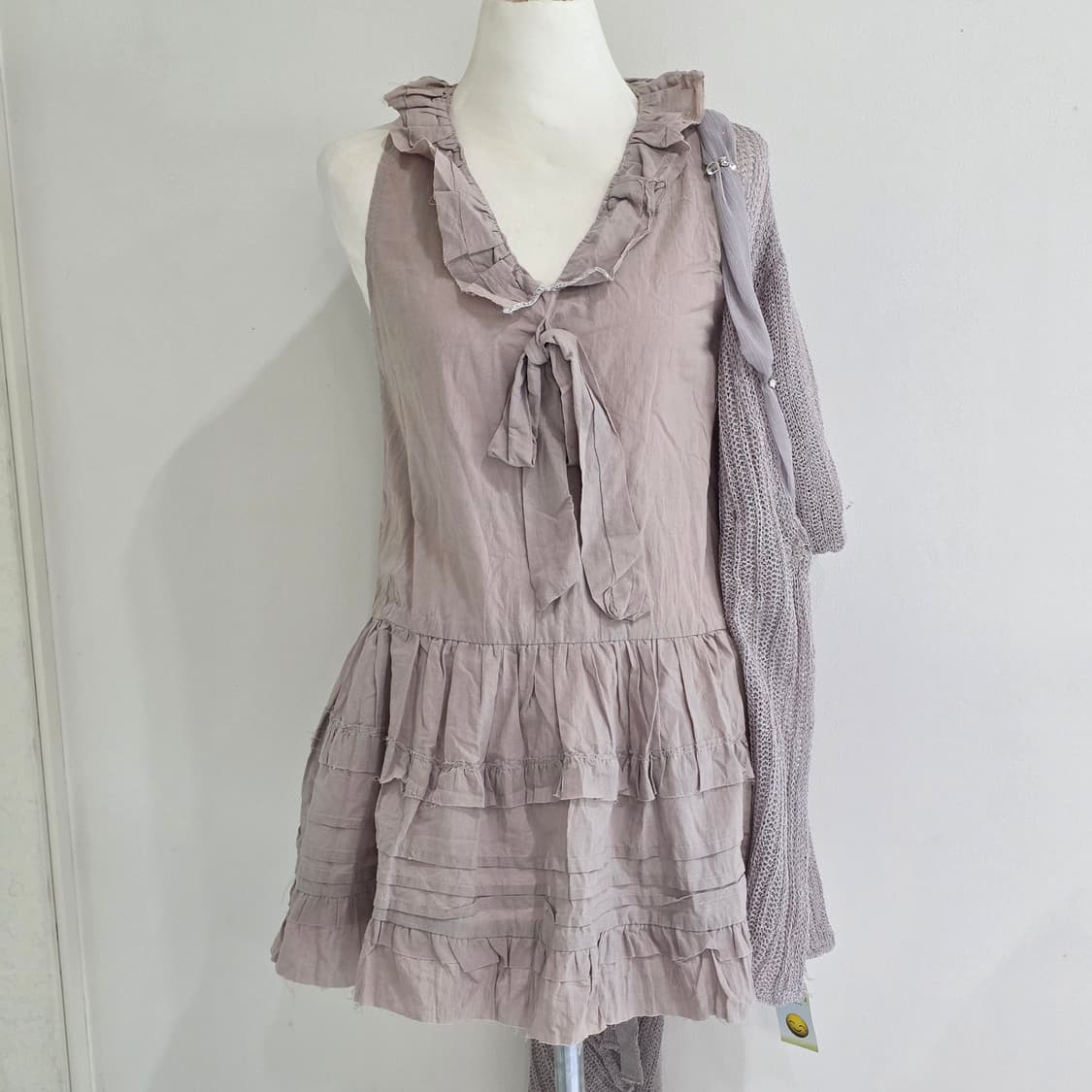 레이어드 모리걸 코디세트(캉캉 원피스+니트가디건) 상품이미지1