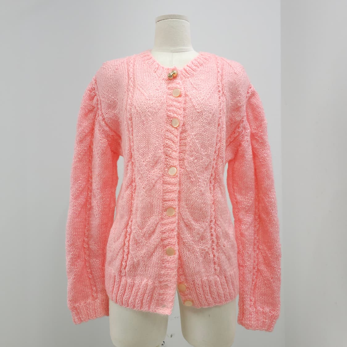 베이비핑크 꽈베기 겨울 가디건 상품이미지1