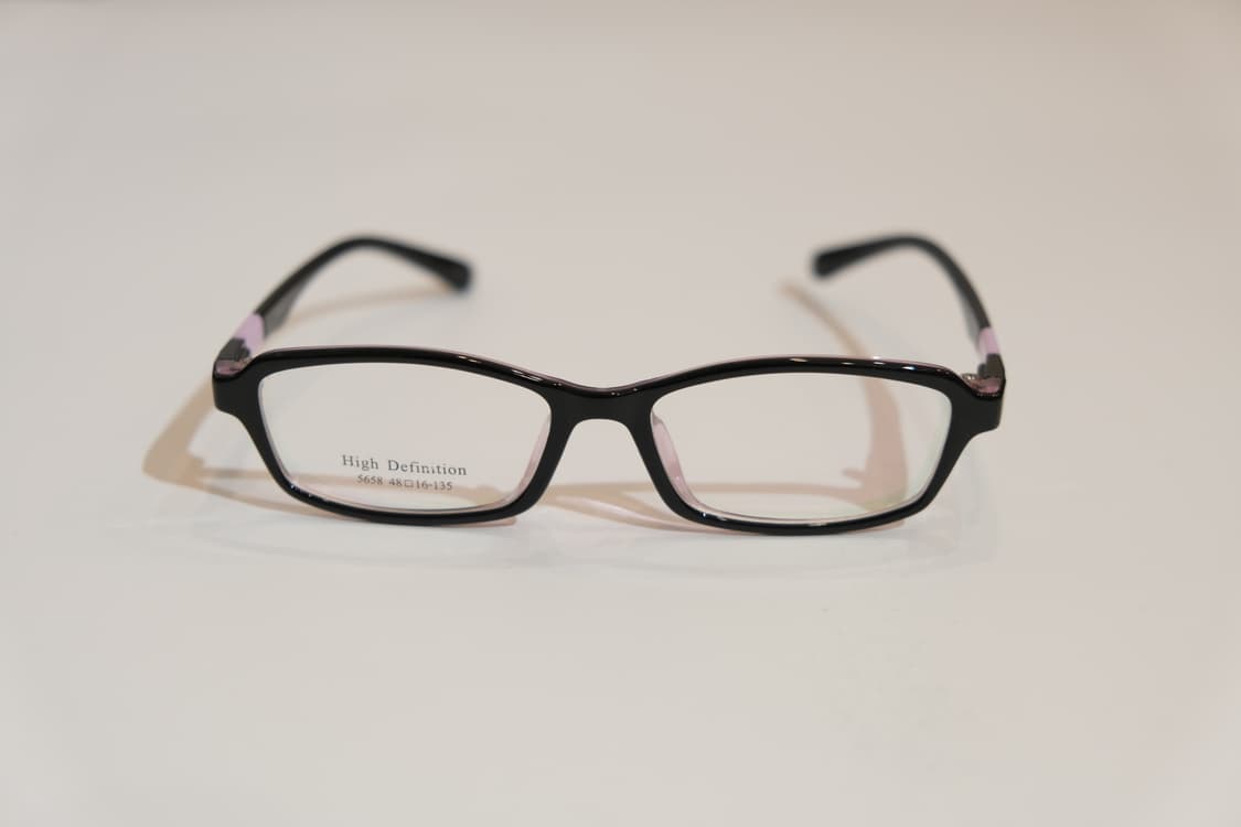 [Vintage] 블랙 & 베이비 핑크 포인트 스퀘어 뿔테 안경 상품이미지2