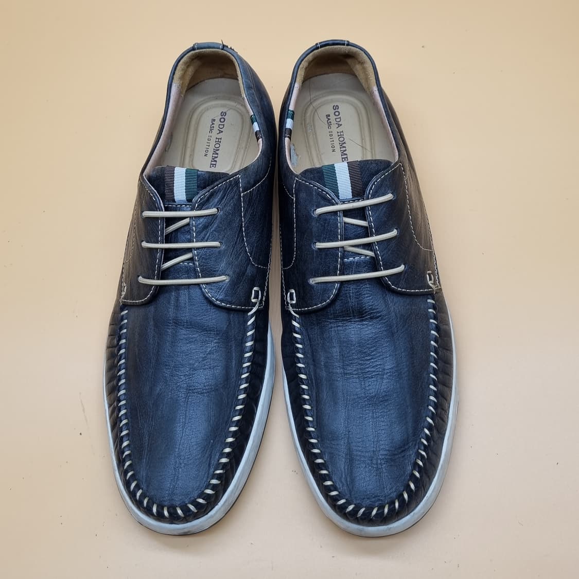 소다옴므 남성가죽스니커즈 실사이즈270  상품이미지2