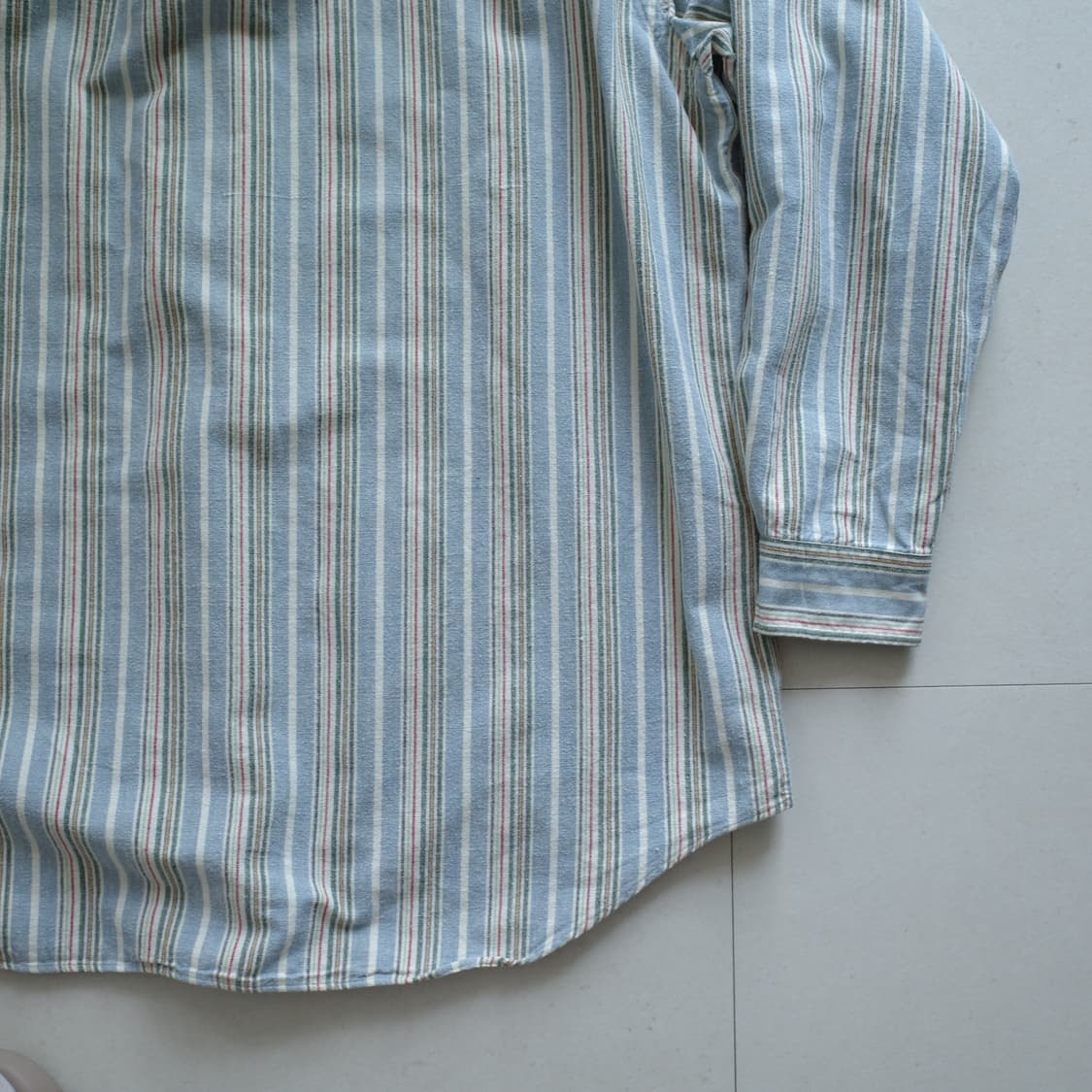 90s 폴로 랄프로렌 빅셔츠 스트라이프 옥스포드 셔츠 (L) 상품이미지8
