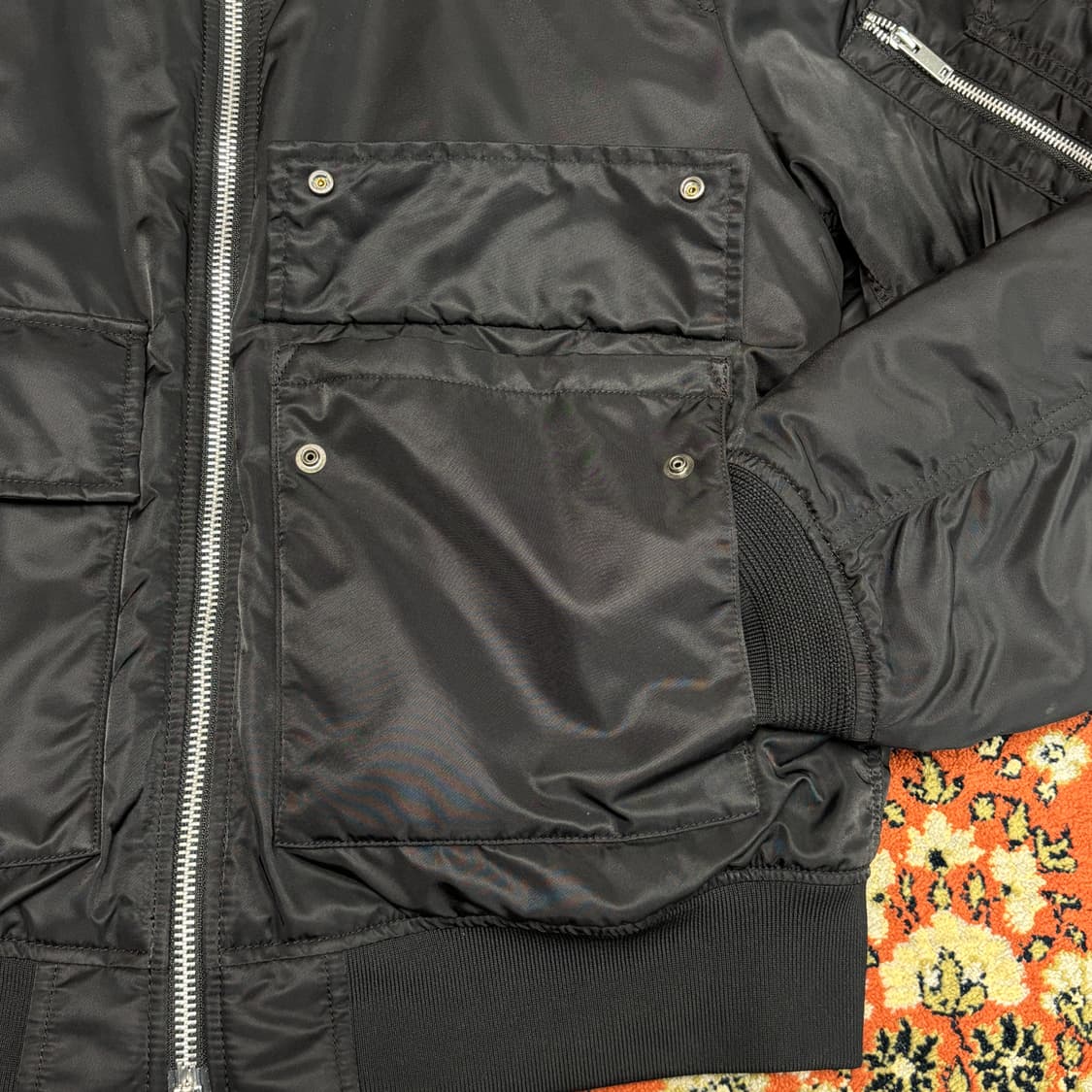 [L] 무탠다드 오버사이즈 칼라드 보머 재킷 블랙 상품이미지4