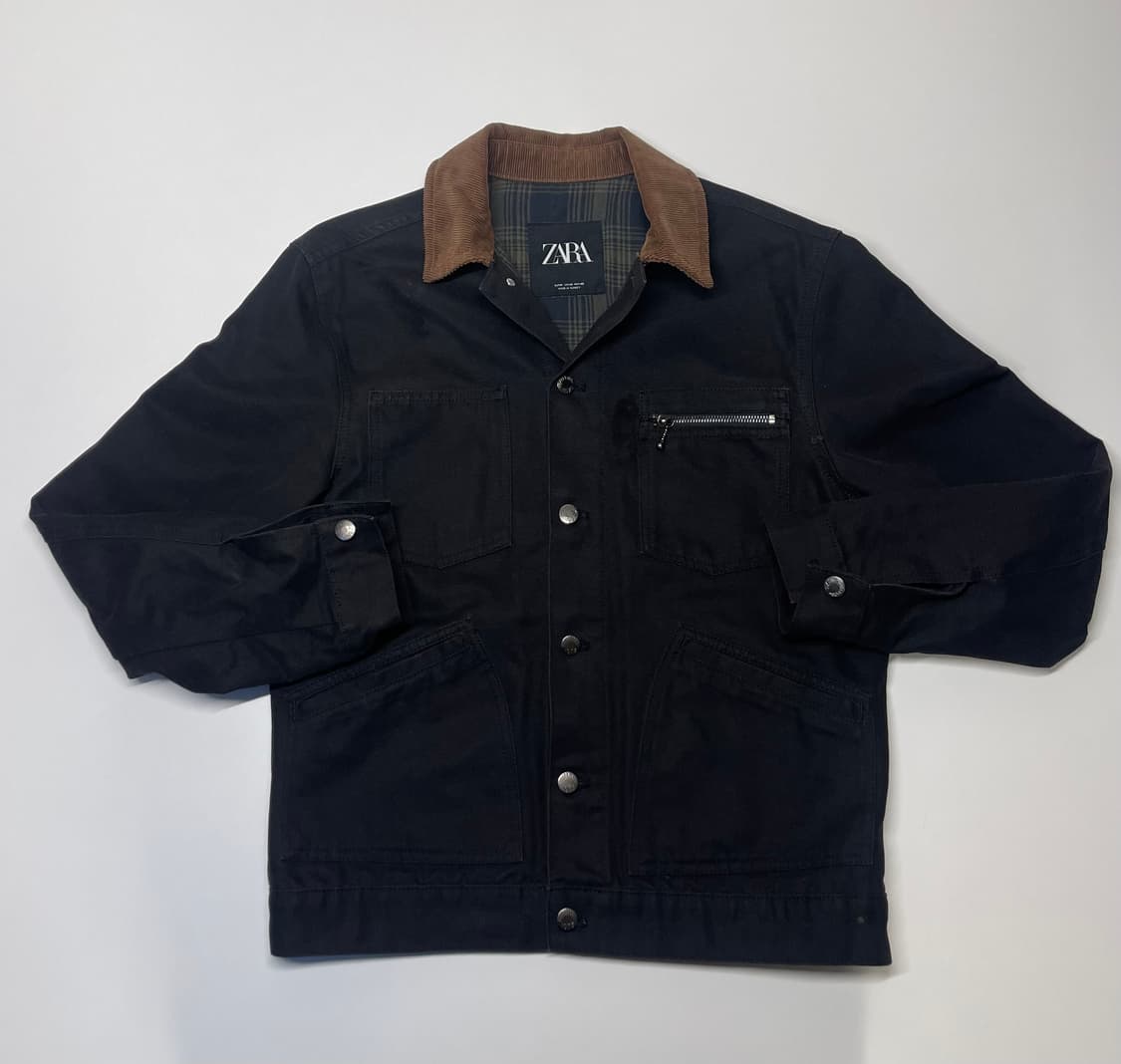 자라 남성 블랙 코듀로이 데님 자켓 M 상품이미지2