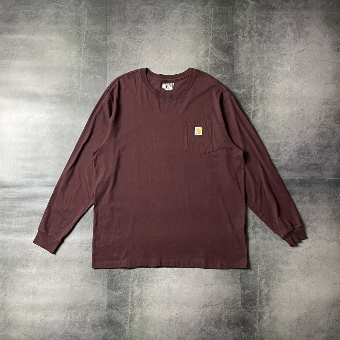 CARHARTT 칼하트 빈티지 버건디 롱 슬리브 스웨트셔츠 A00393 상품이미지1