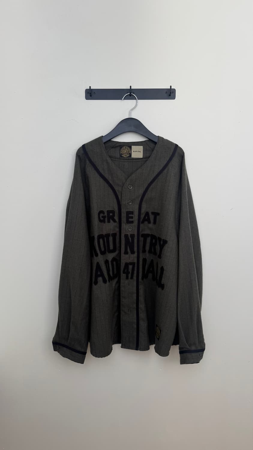 캐피탈 베이스볼 울 스트라이프 셔츠 상품이미지1