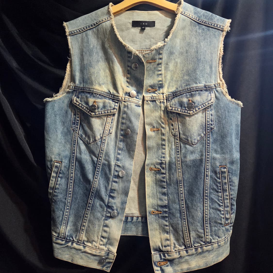 이로 컷오프 데님 베스트 상품이미지1