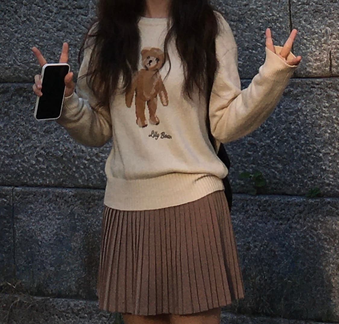 일본 빈티지 스웨이드 플리츠 스커트 상품이미지1