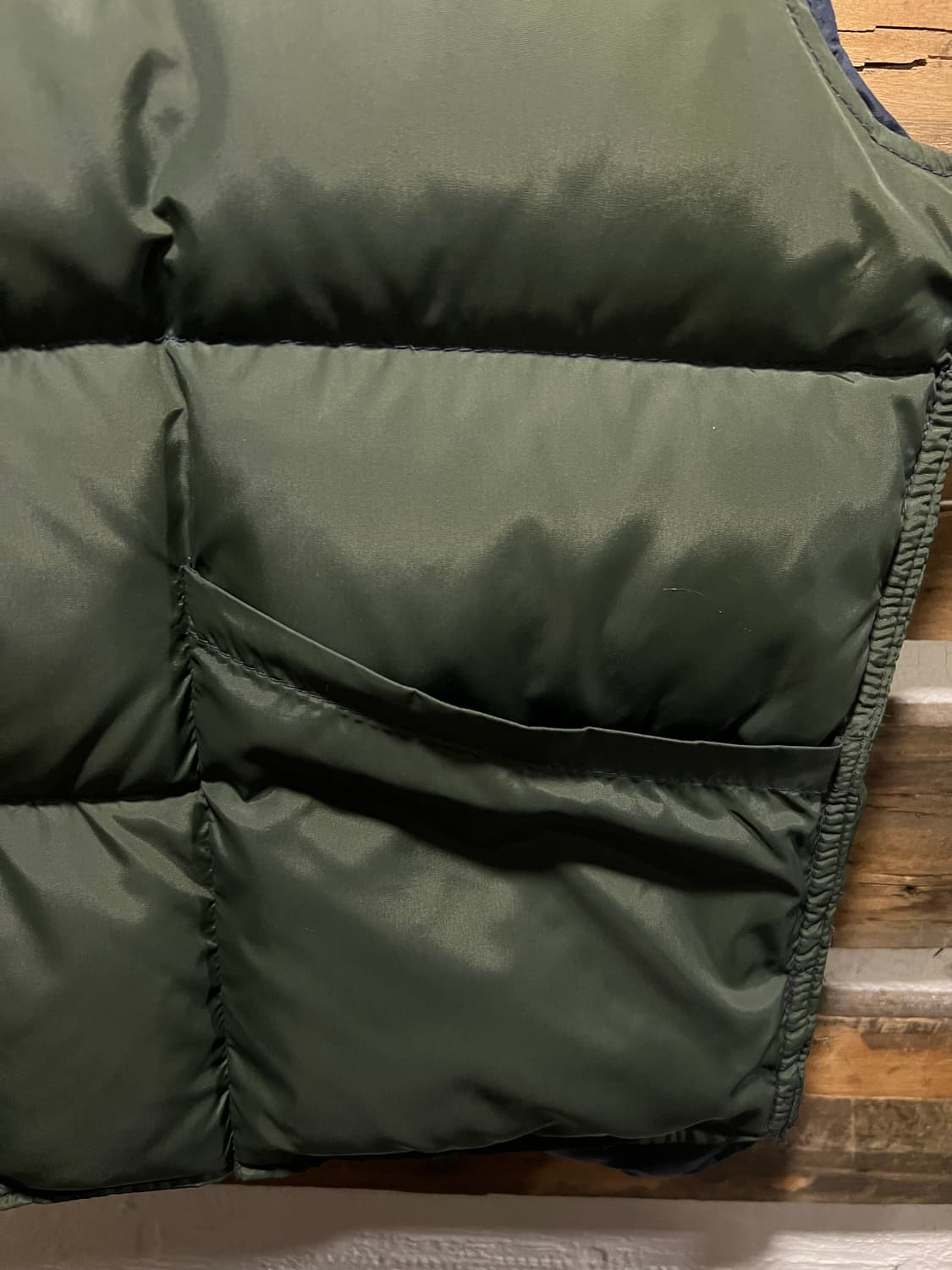 [M]90's Schott USA Made 쇼트 리버시블 다운 베스트 상품이미지5