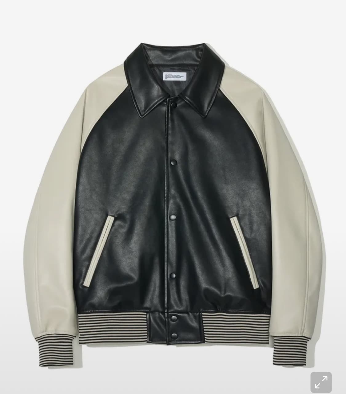 파르티멘토 레글런 바시티 자켓 블랙 상품이미지1