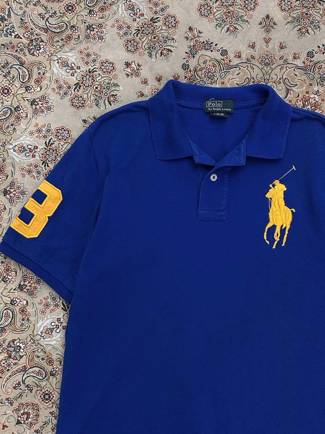 폴로 랄프로렌 블루/옐로우 빅포니 카라티  상품이미지4