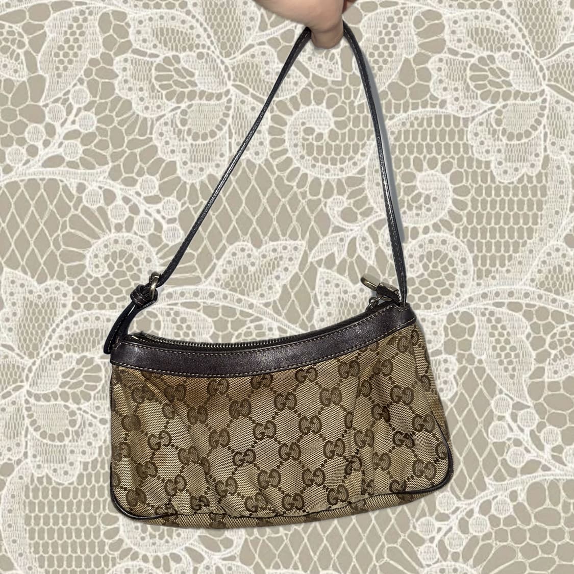 구찌 자카드 빈티지 미니 숄더백 하트 상품이미지2