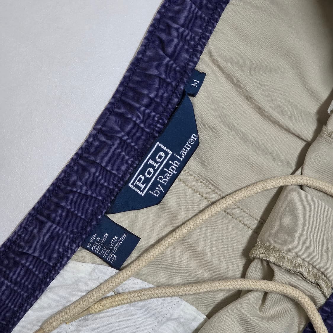 36-38) 00s 폴로 프랩스터 밴딩 쇼츠 반바지 베이지 상품이미지4