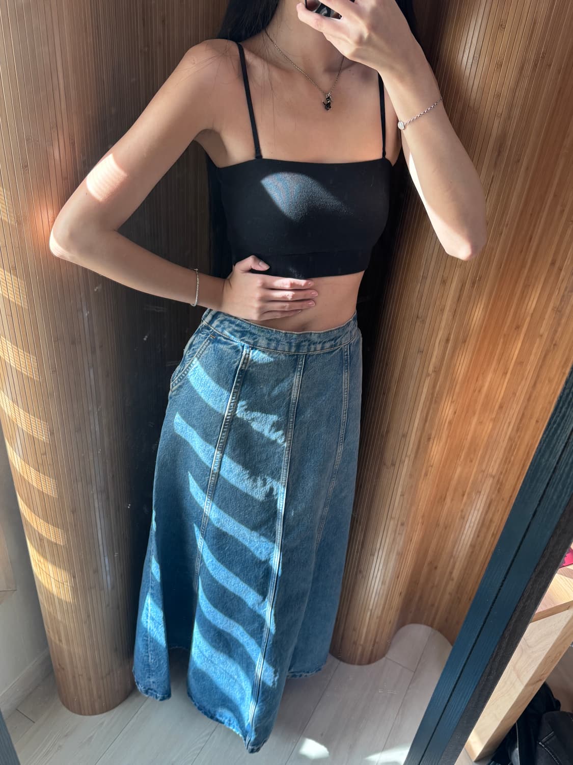 Zara 머메이드 롱 맥시 데님 스커트 상품이미지5