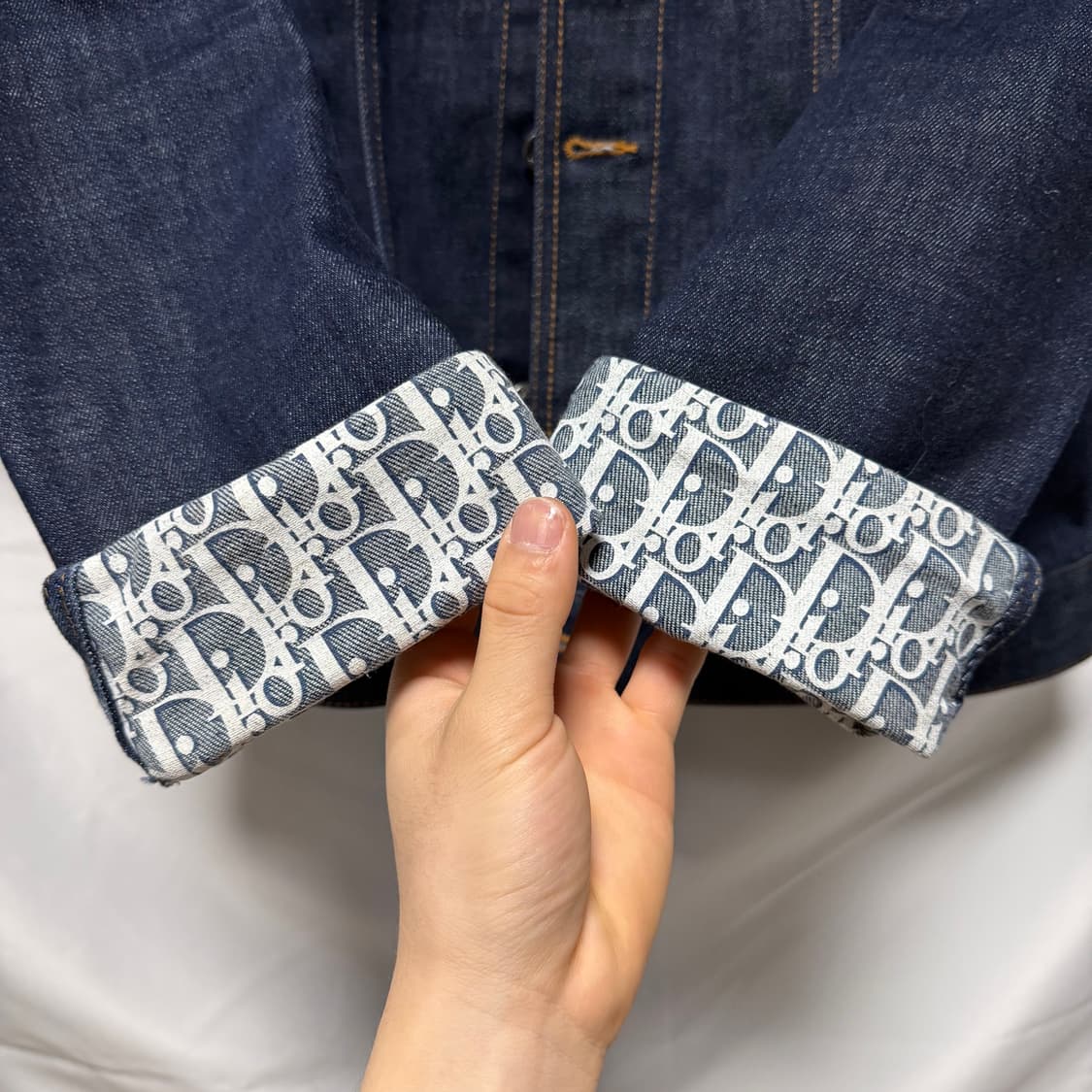 [S+급/54] 디올 오블리크 데님 트러커 청자켓 상품이미지8