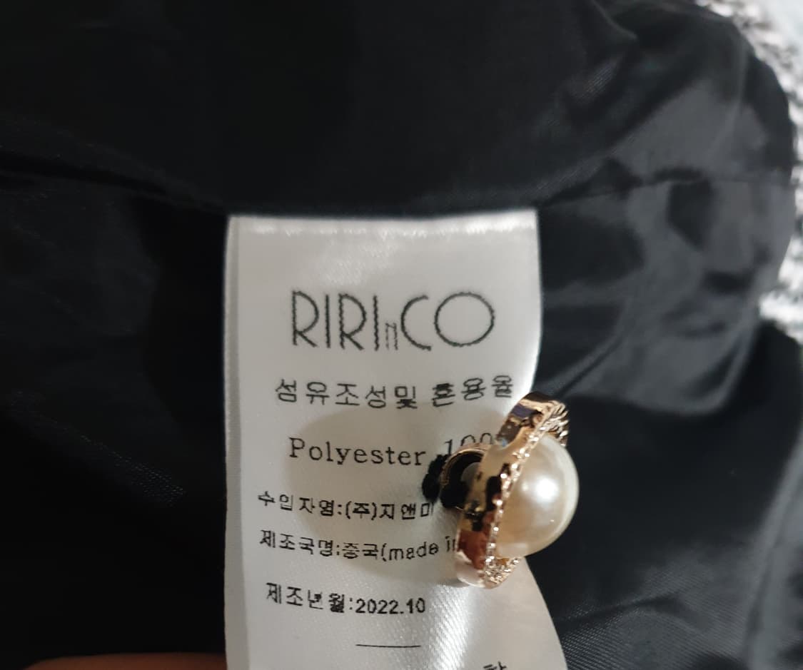 RIRI&Co 트위드 자켓 화이트블랙 (F) 상품이미지4