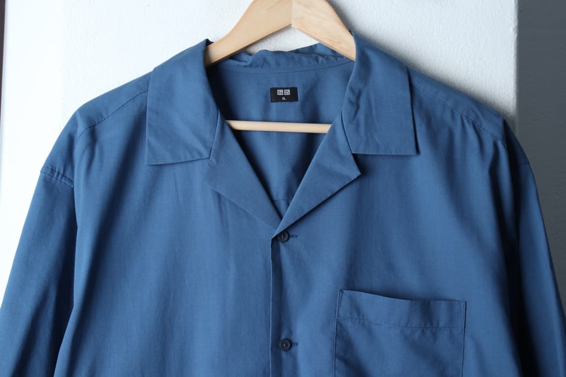(XL-2XL) 유니클로 반팔 카라 티셔츠 셔츠 남방 브이넥-H32341 상품이미지3