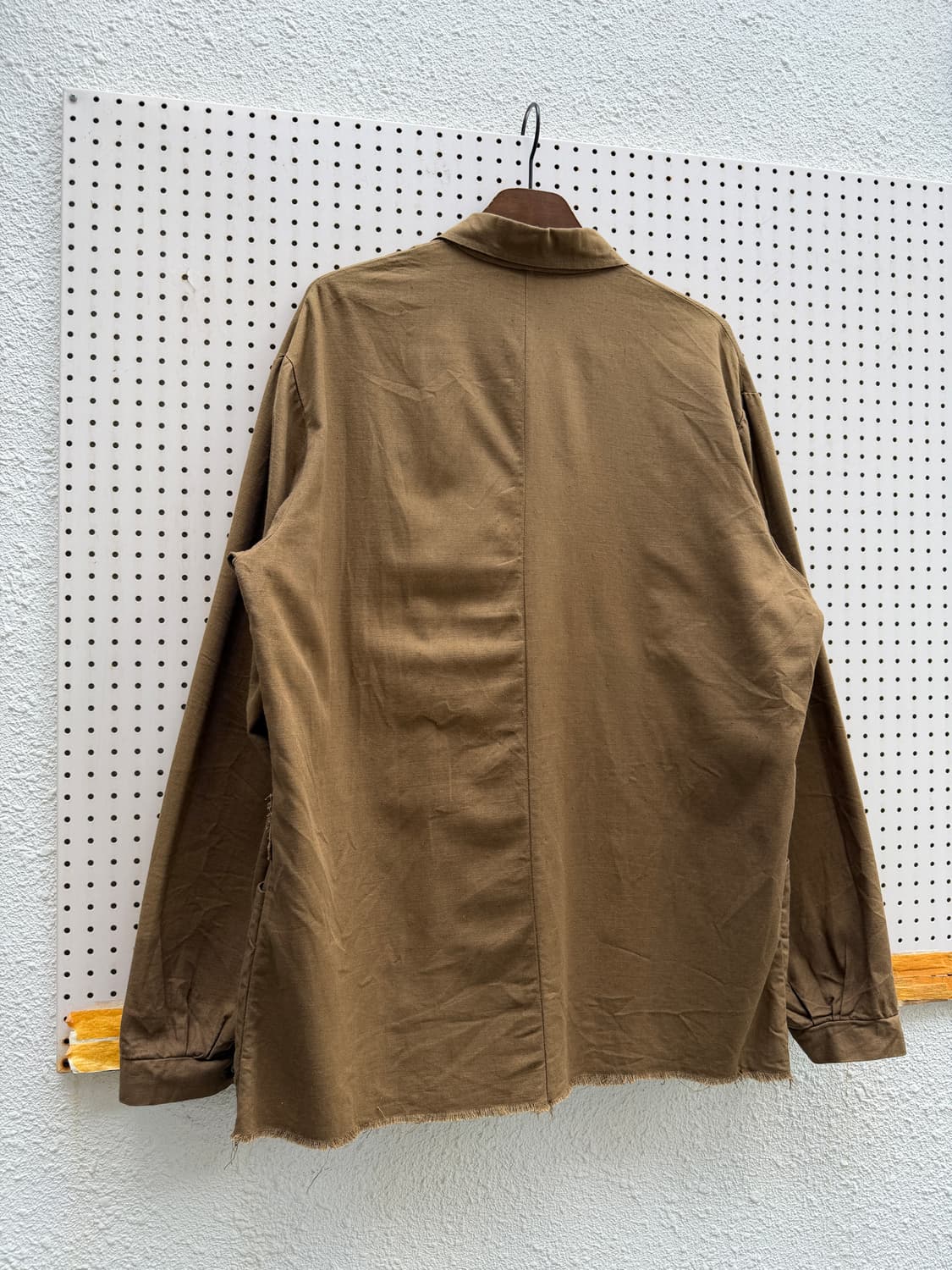 1980s FRENCH FRINGED HEM BROWN 프렌치워크자켓 상품이미지9