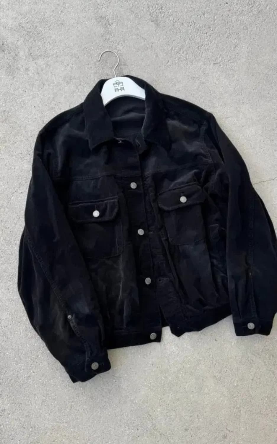 [3] 폴리테루 유즈드 트러커 코듀로이 멀티 페이디드 블랙 상품이미지1