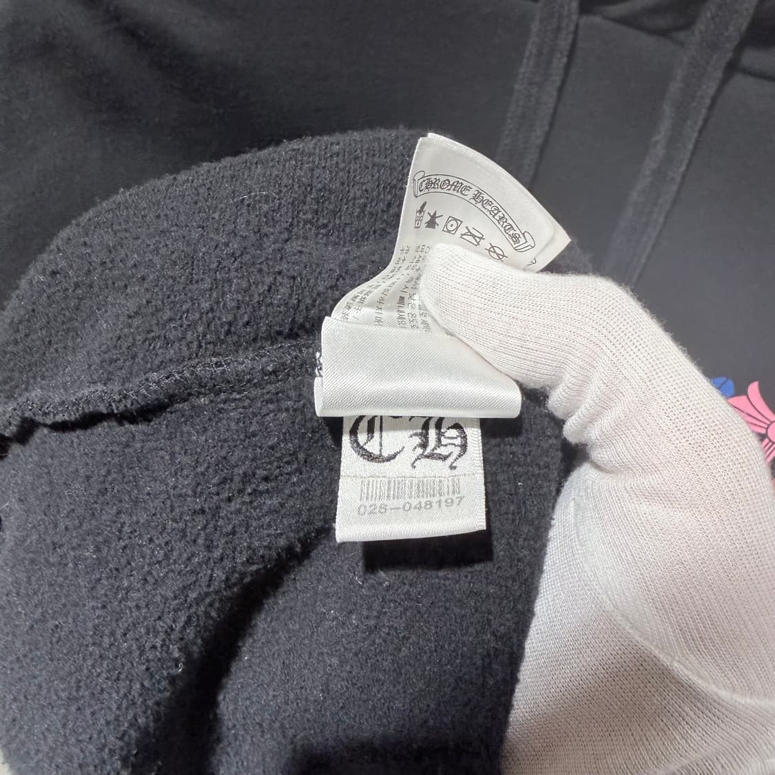 XL / 크롬하츠 멀티컬러 크로스 블랙 후드티셔츠 상품이미지5