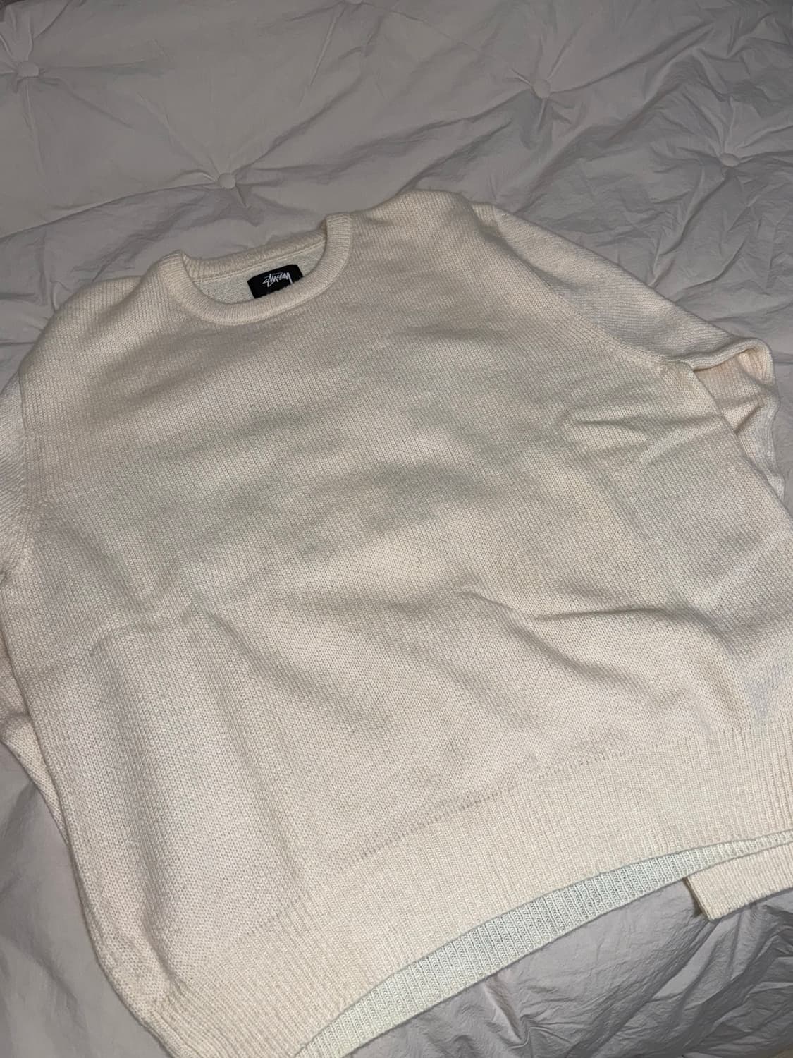 스투시 8볼 스프레이 스웨터 아이보리 XL 판매 상품이미지4