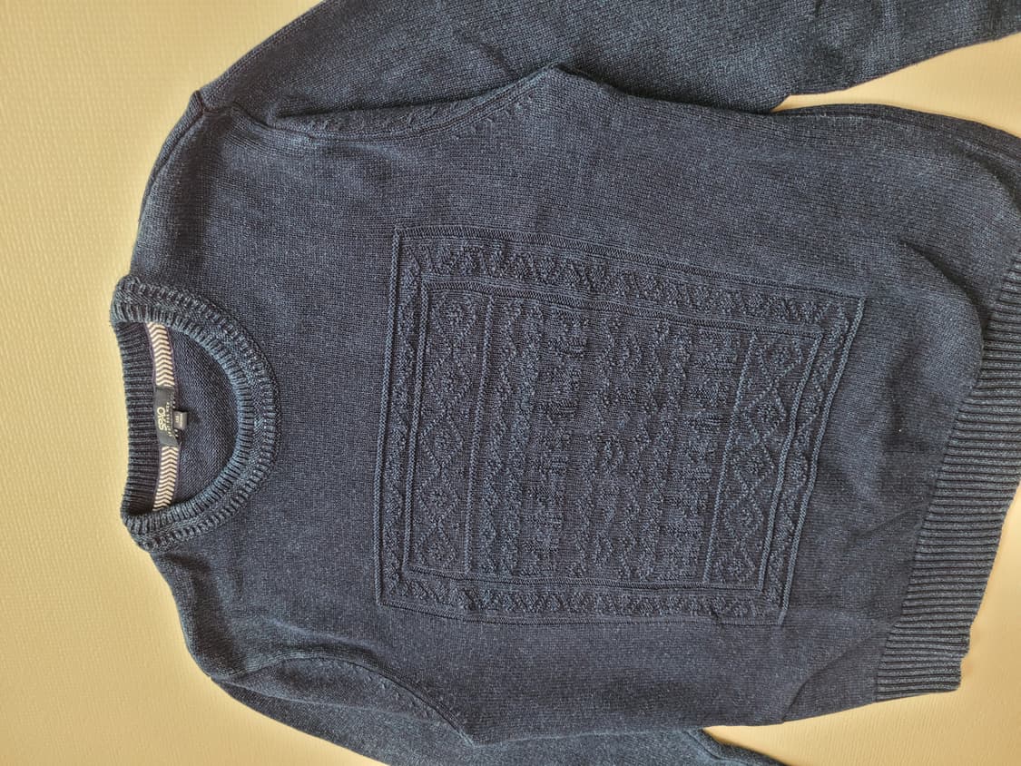 스파오 SPAO 남자 워싱 니트 105 인디고 상품이미지3