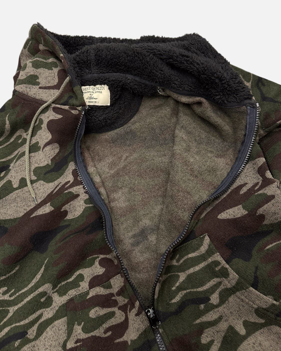 SKKONE camo pattern knit hood zip-up 상품이미지6