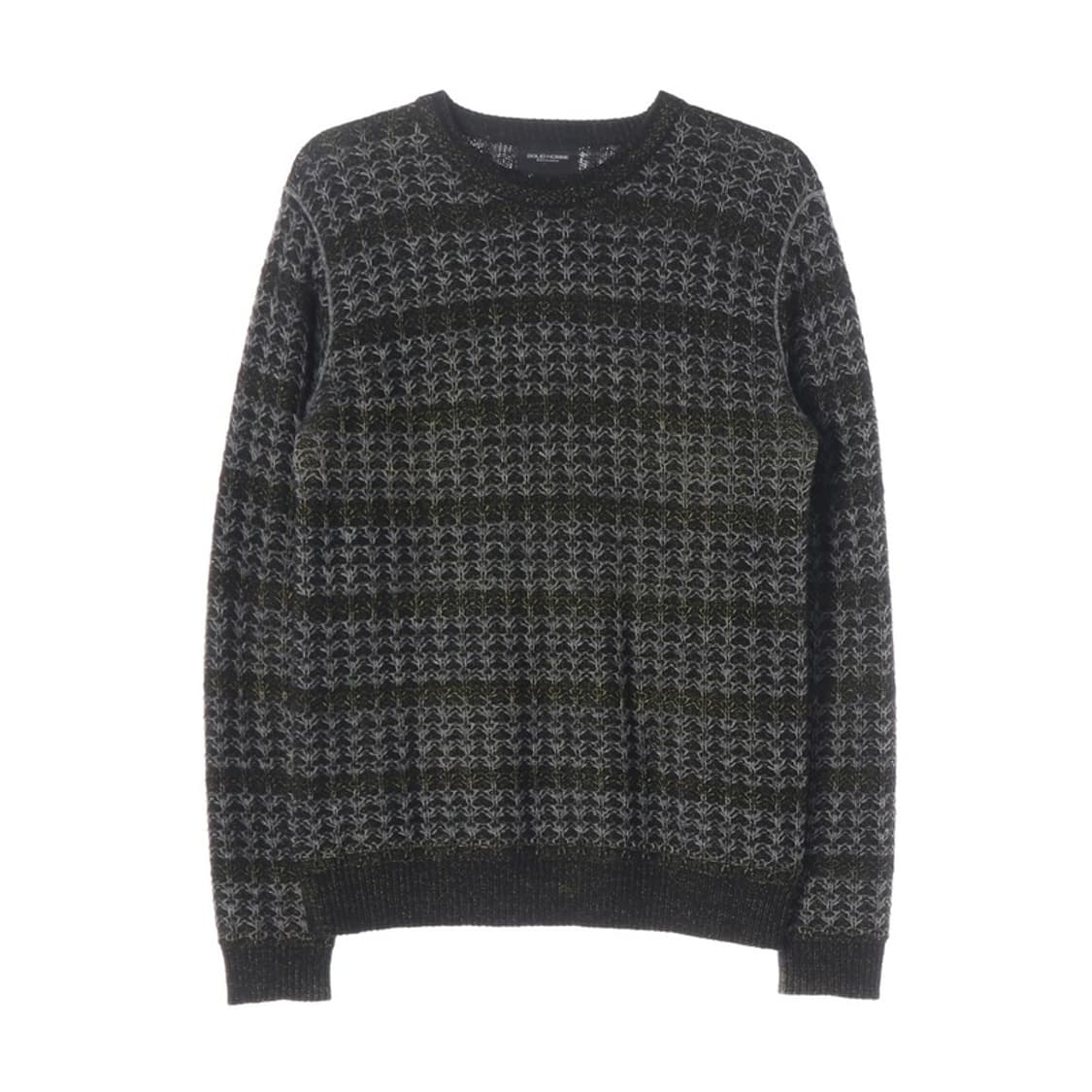 솔리드옴므 우영미 패턴 라운드넥 울 니트 L 상품이미지1