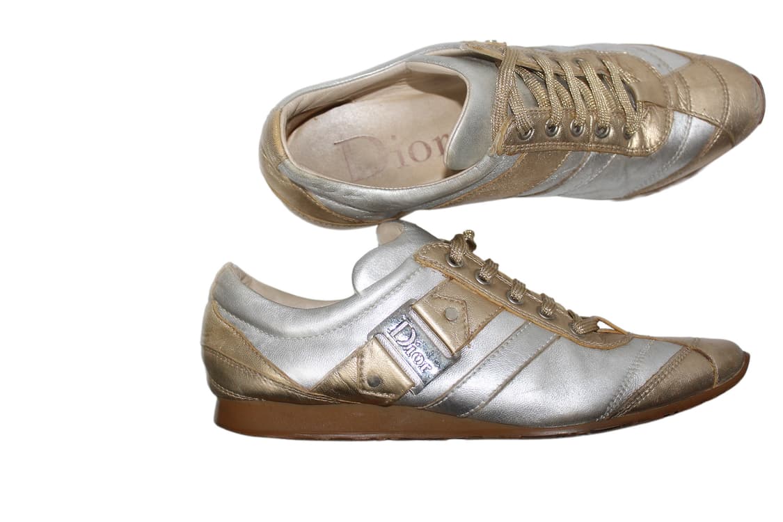 Dior 05's  John Galliano era 메탈릭 레더 스니커즈 상품이미지1