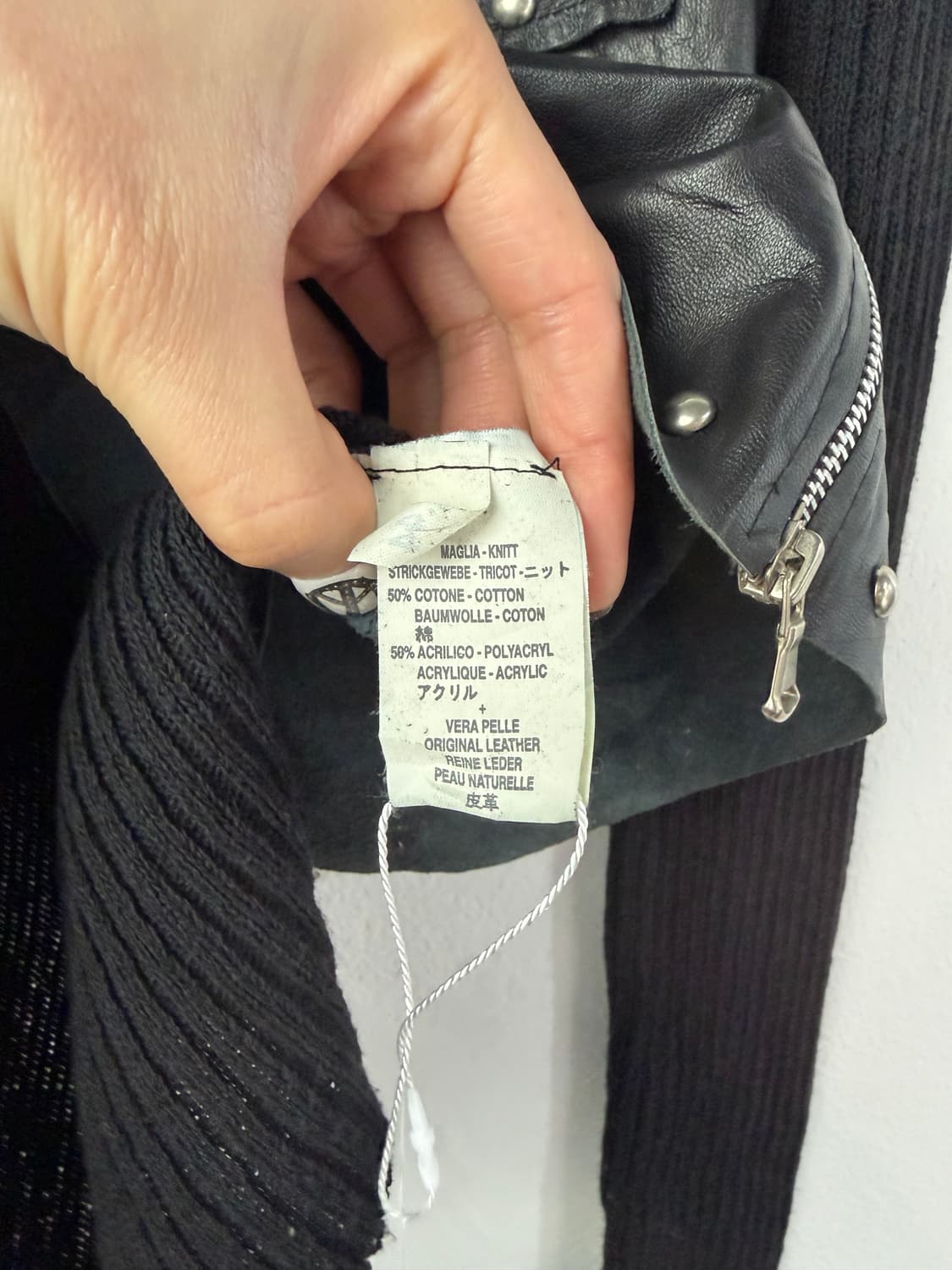 SFIZIO ITALY 스터드 트리밍 하이브리드 니트 자켓 상품이미지4