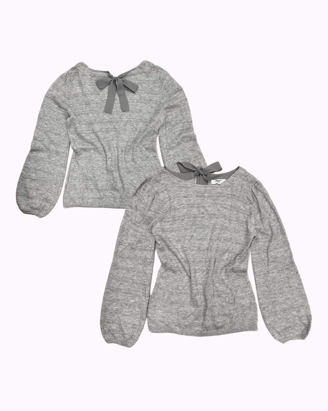 glitter grey ribbon knit t-shirt 상품이미지1