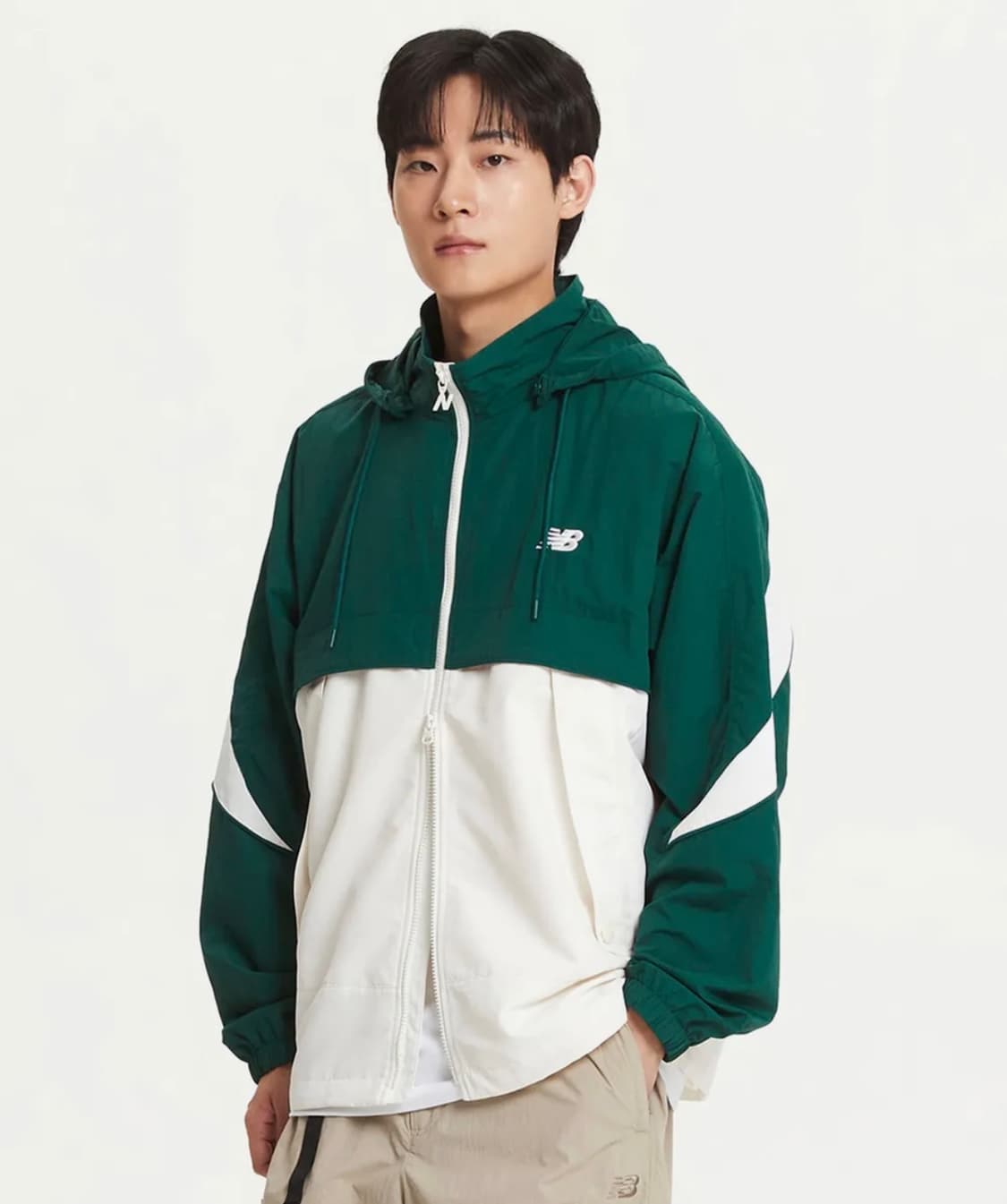 남녀공용 뉴발란스 컬러블록 웜업자켓M 바람막이 헌터 상품이미지7