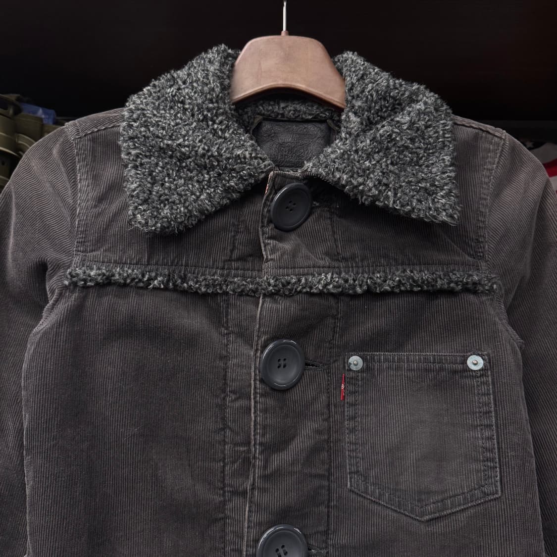 리바이스 레드 탭 신치백 플리츠 코듀로이 쉐르파 자켓 N222 상품이미지3