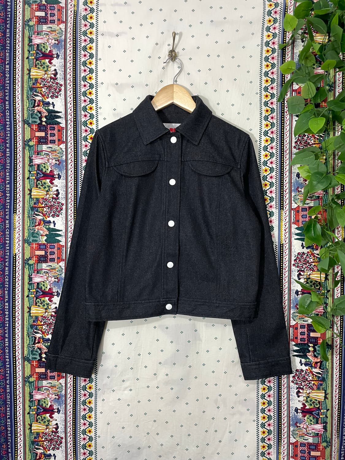 꾸레쥬 크롭 데님자켓 상품이미지1