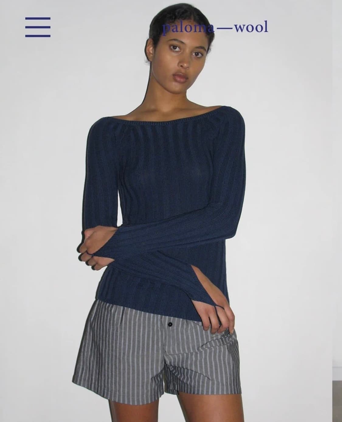 Paloma wool 팔로마울 Canal 니트 골지 탑 상품이미지1