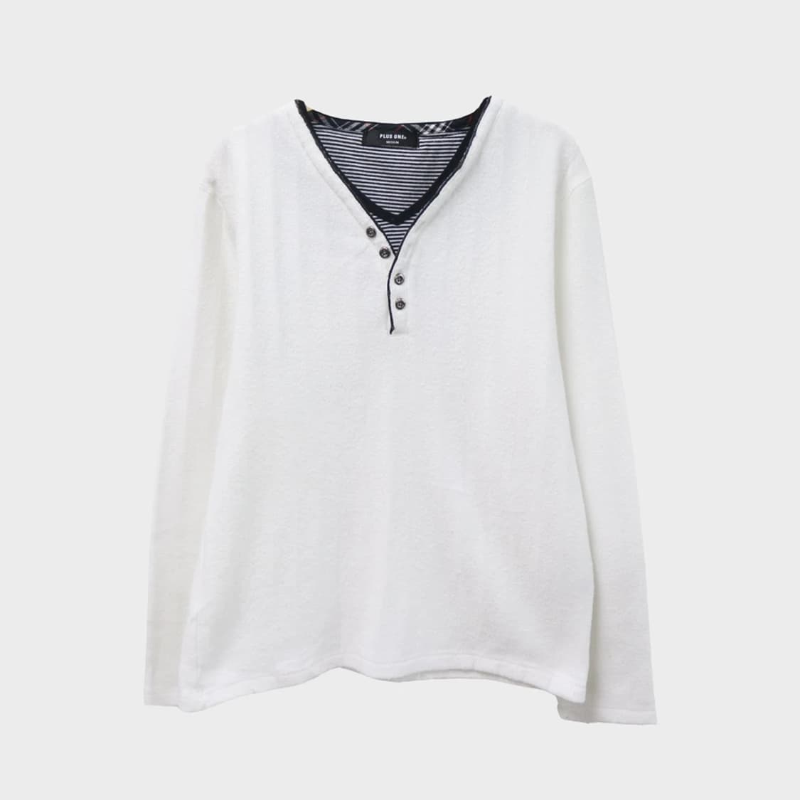 PLUSONE 레이어드 헨리넥 티셔츠 66353 상품이미지1
