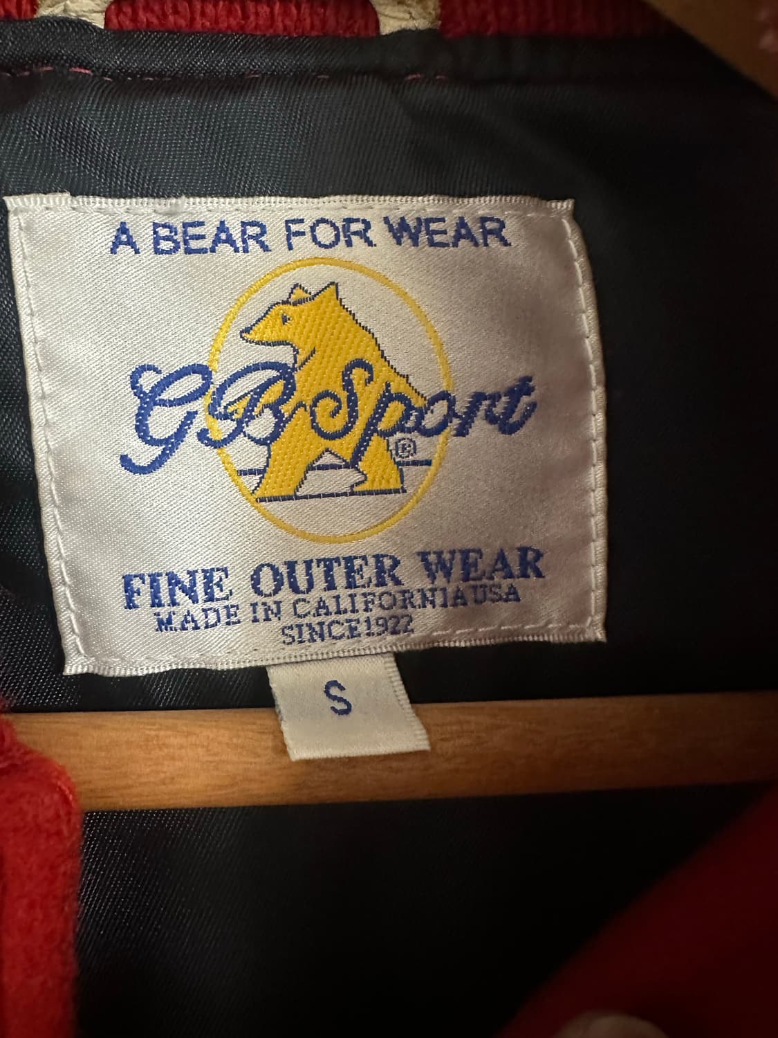 골든베어 바시티 자켓 레드 S 상품이미지2