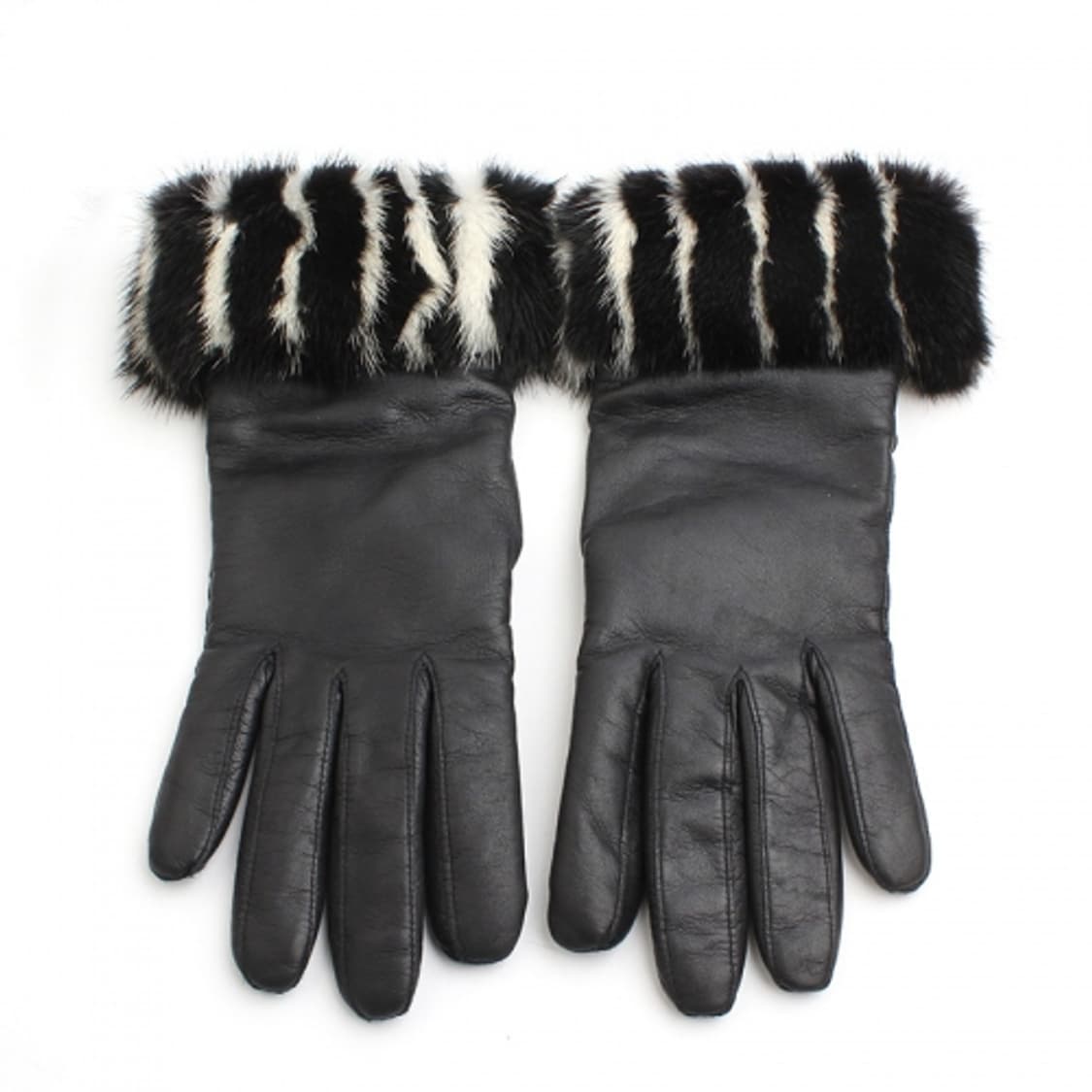 레나 랑에 밍크 퍼 트림 램스킨 장갑 상품이미지2