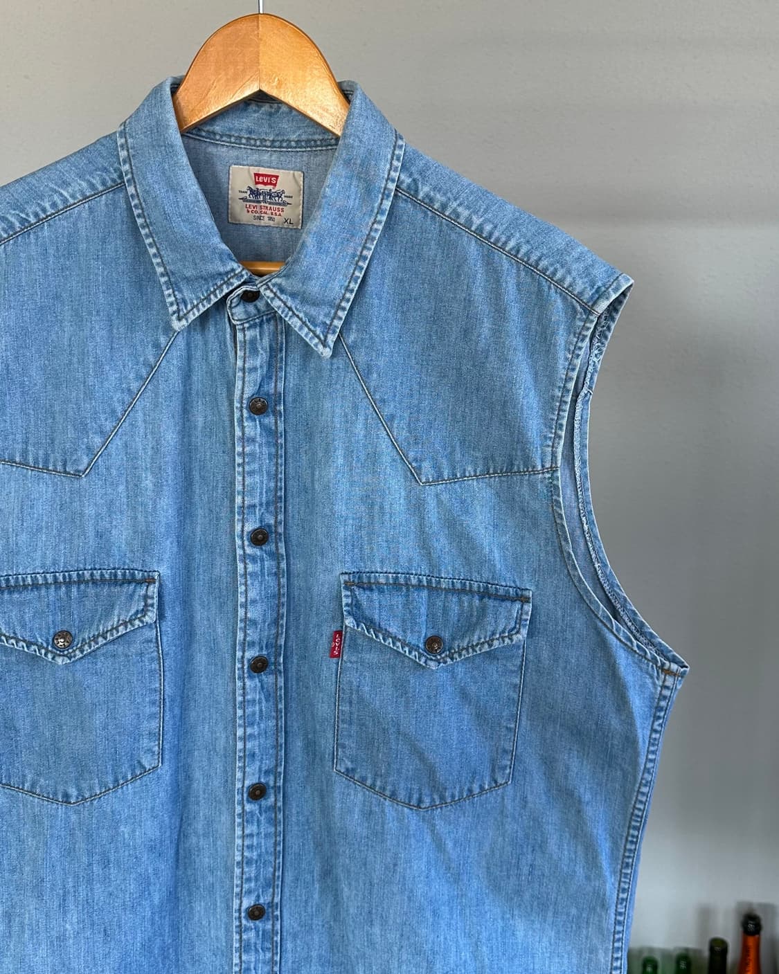 [XL]리바이스 Levi's 90s 웨스턴 데님 워크 베스트 상품이미지4