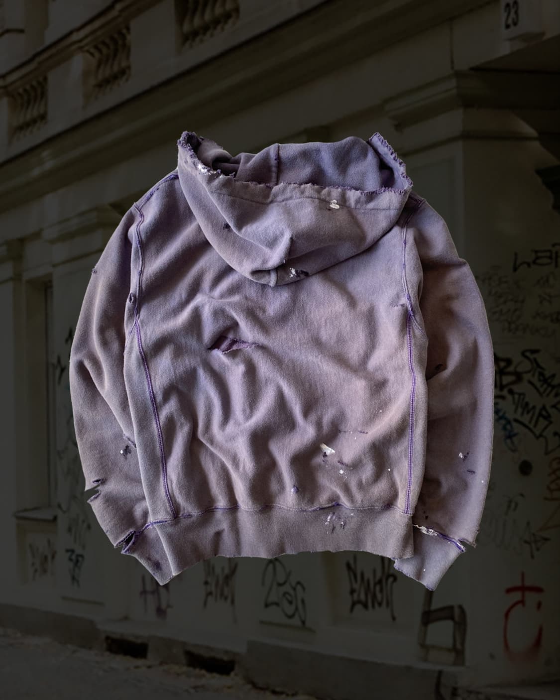 챔피온 리버스위브 디스트로이드 페인팅 후드티 상품이미지2