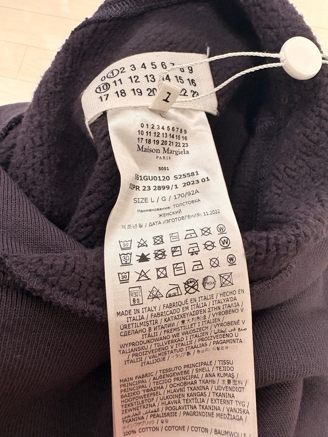 메종 마르지엘라 4 스티치 후드 바이올렛 L사이즈 상품이미지6