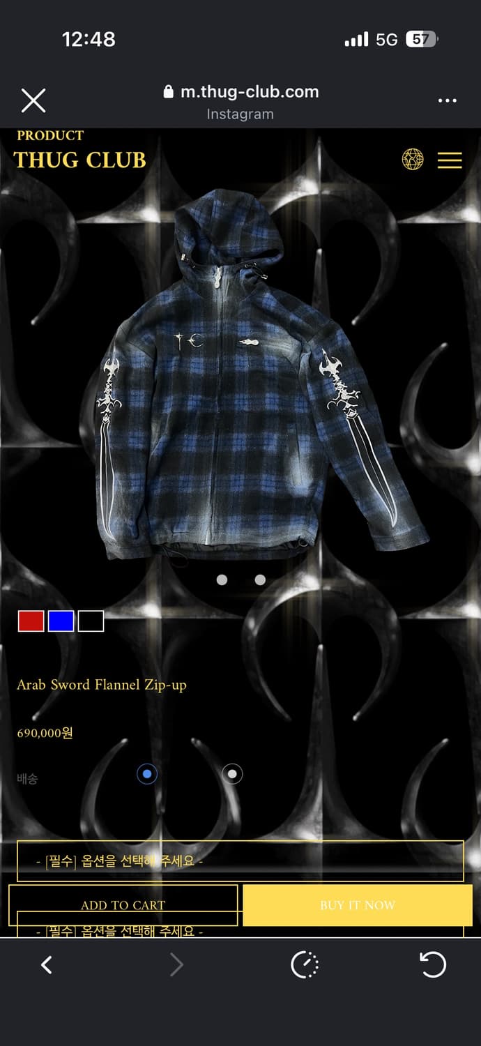 떠그클럽 플란넬 집업 상품이미지2