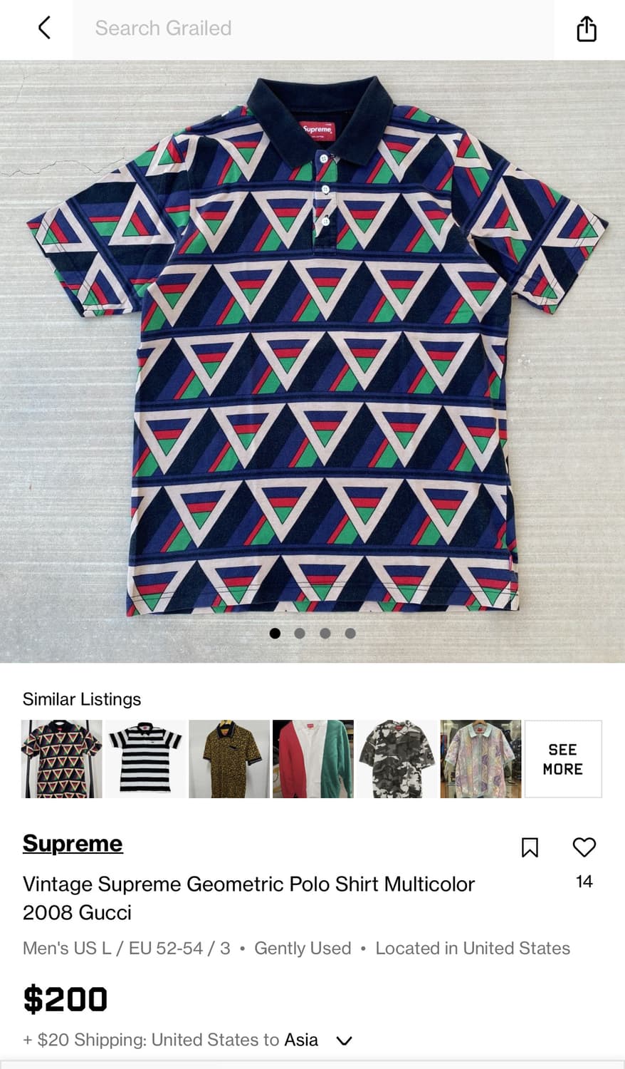 슈프림 2008 지오매트릭 폴로 셔츠 Supreme Geometric 상품이미지2