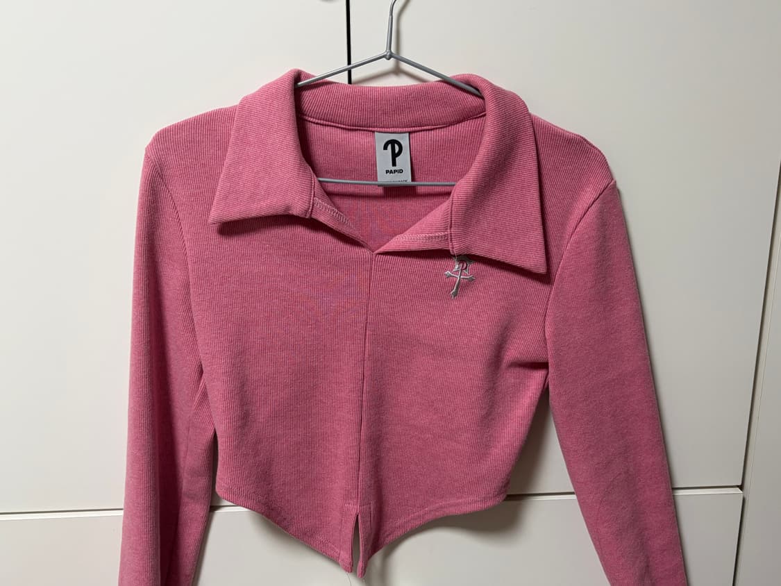 PAPiD 언밸런스 크롭탑 핑크 상품이미지2