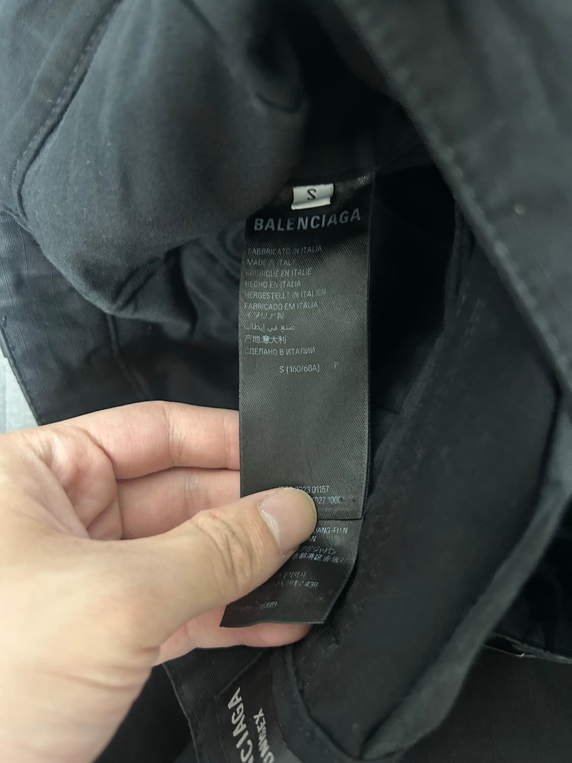 [S] 발렌시아가 립스탑 플레어 카고 팬츠 블랙 상품이미지6