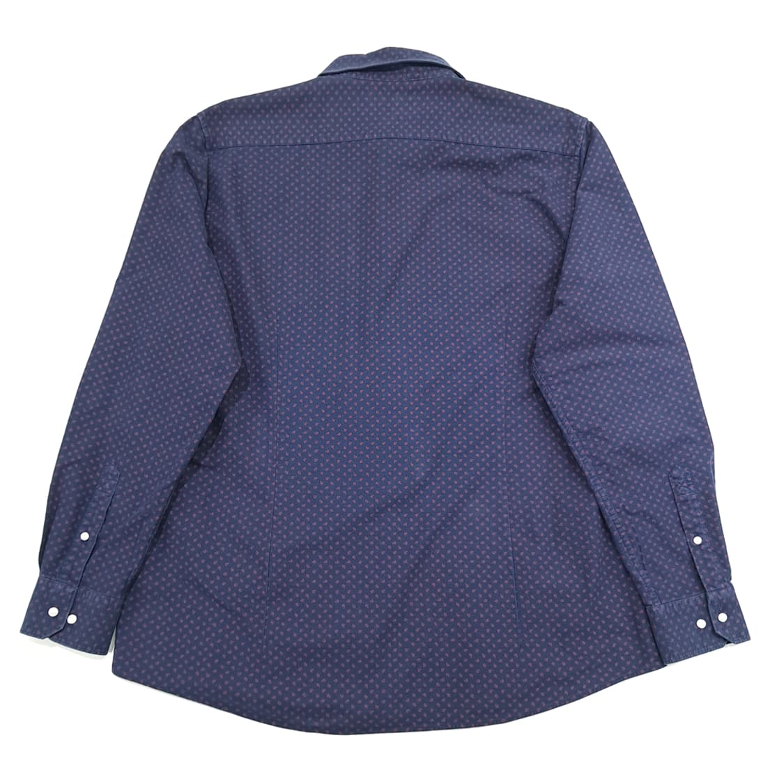 CN928 2XL 바버 네이비 마이크로 페이즐리 플란넬 긴팔 셔츠 남방 상품이미지8